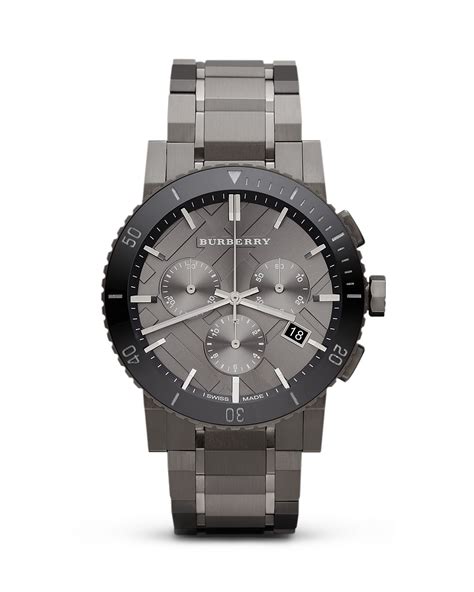 burberry gunmetal watch 42mm|Burberry Gunmetal Ceramic and Stainless Steel Watch, 42mm .